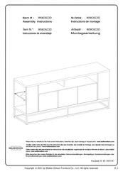 Walker Edison W58OSC3D Instrucciones De Ensamblaje