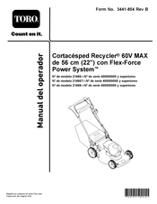 Toro Recycle 60V MAX Manual Del Operador