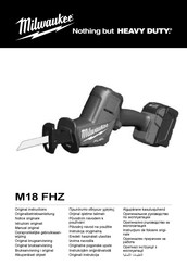 Milwaukee M18 FHZ Manual Original