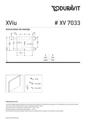DURAVIT XViu XV 7033 Instrucciones De Montaje