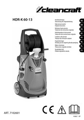 CleanCraft HDR-K 60-13 Traducción De Las Instrucciones Originales