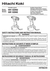 Hitachi Koki WR 12DM2 Manual De Instrucciones