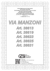 Gessi VIA MANZONI 38619 Instrucciones De Montaje