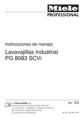 Miele professional PG 8083 SCVi Instrucciones De Manejo