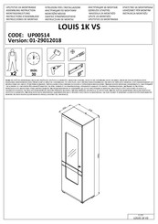 Forma Ideale LOUIS 1K VS UP00514 Instrucciones De Montaje