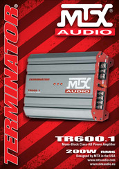MTX Audio TERMINATOR TR600.1 Manual De Usuario