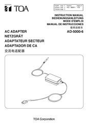 Toa AD-5000-6 Manual De Instrucciones