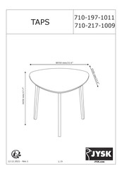 JYSK TAPS 710-197-1011 Manual Del Usuario