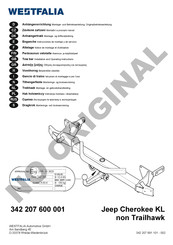 Westfalia 342 207 600 001 Instrucciones De Montaje Y De Servicio