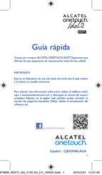 Alcatel Onetouch 6037Y Guía Rápida