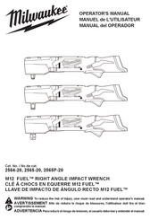 Milwaukee M12 FUEL 2564-20 Manual Del Operador