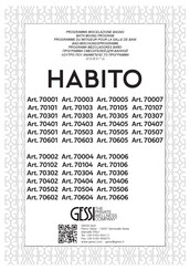 Gessi HABITO 70004 Manual De Instrucciones