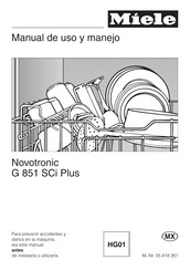 Miele Novotronic G 851 SCi Plus Manual De Uso Y Manejo