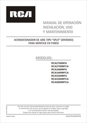 RCL RCA3400WFCA Manual De Operación, Instalación, Uso Y Mantenimiento