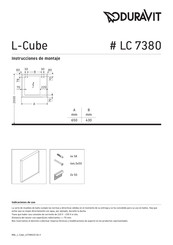 DURAVIT L-Cube LC 7380 Instrucciones De Montaje