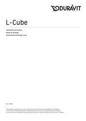 DURAVIT L-Cube LC 7380 Manual Del Usuario