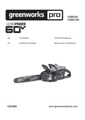 GreenWorks Pro CSC404 Manual Del Operador