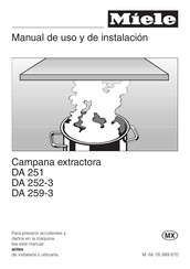 Miele DA 259-3 Manual De Uso Y De Instalación