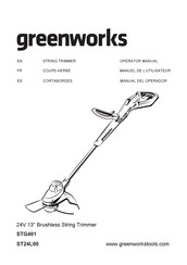 GreenWorks ST24L00 Manual Del Operador