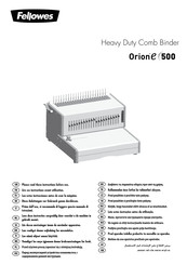 Fellowes OrionE 500 Manual De Instrucciones