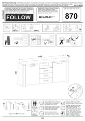 möbelando 2228-870-E2 Instrucciones De Montaje