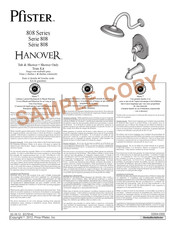 Pfister HANOVER 808 Serie Instrucciones De Instalación