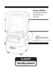 Hamilton Beach Commercial SUMMIT HBH850 Manual De Uso