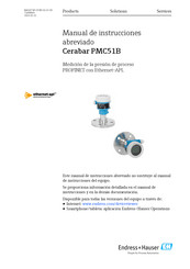Endress+Hauser Cerabar PMC51B Manual De Instrucciones Abreviado