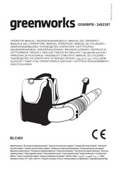 GreenWorks GD60BPB Manual Del Operario