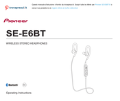 Pioneer SE-E6BT Manual De Instrucciones