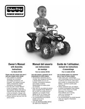 Fisher-Price Power Wheels DC SUPER FRIENDS M7246 Manual Del Usuario Con Instrucciones De Montaje