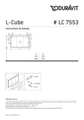 DURAVIT L-Cube LC 7553 Instrucciones De Montaje