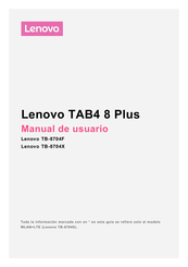 Lenovo TB-8704X Manual De Usuario