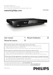 Philips DVP3602 Manual Del Usuario