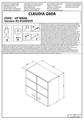 Forma Ideale CLAUDIA G60A UP 00646 Instrucciones De Montaje