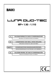 Baxi LUNA DUO-TEC MP+ 1.110 Manual De Uso Destinado Al Usuario Y Al Instalador