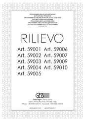 Gessi RILIEVO 59005 Instrucciones De Montaje