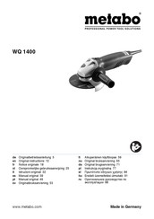 Metabo WQ 1400 Manual Original