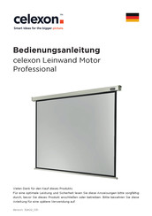 Celexon Leinwand Motor Professional Manual De Instrucciones