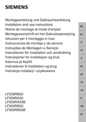 Siemens LF959RB50B Instrucciones De Montaje Y De Servicio