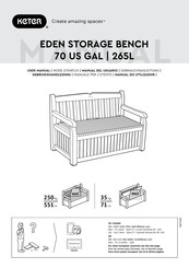 Keter EDEN STORAGE BENCH Manual Del Usuario