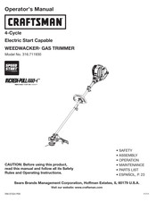 Craftsman WEEDWACKER 316.711930 Manual Del Operador