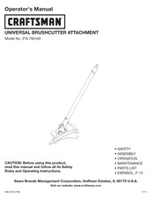 Craftsman 316.792440 Manual Del Operador