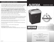 Aurora ShredSafe AU1214XB Manual Del Usuario