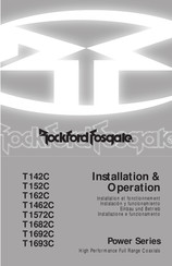 Rockford Fosgate Power T152C Instalación Y Funcionamiento