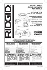 Ridgid WD10500 Manual Del Usuario