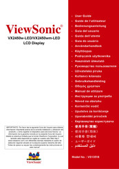 ViewSonic VX2450wm-LED Guia Del Usuario