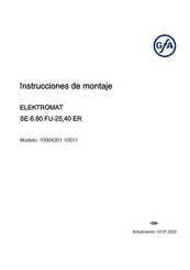 GFA ELEKTROMATEN SE 6.80 FU-25,40 ER Instrucciones De Montaje