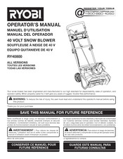 Ryobi RY40800 Manual Del Operador