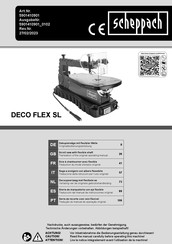 Scheppach DECO FLEX SL Traduccion Del Manual De Instrucciones Originale